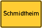 Place name sign Schmidtheim