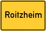 Place name sign Roitzheim
