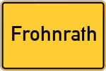 Place name sign Frohnrath