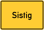 Place name sign Sistig