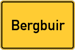 Place name sign Bergbuir