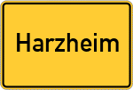 Place name sign Harzheim