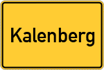 Place name sign Kalenberg, Eifel