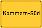 Place name sign Kommern-Süd