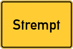 Place name sign Strempt
