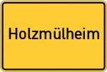 Place name sign Holzmülheim