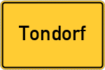 Place name sign Tondorf, Eifel