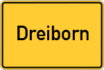 Place name sign Dreiborn