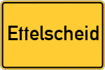 Place name sign Ettelscheid, Eifel