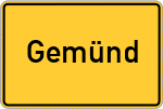 Place name sign Gemünd, Eifel