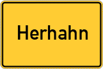 Place name sign Herhahn