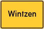 Place name sign Wintzen, Eifel