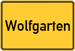 Place name sign Wolfgarten, Eifel