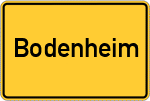 Place name sign Bodenheim, Kreis Euskirchen