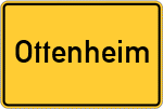 Place name sign Ottenheim, Kreis Euskirchen