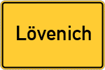 Place name sign Lövenich, Kreis Euskirchen