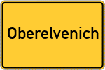 Place name sign Oberelvenich
