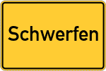 Place name sign Schwerfen