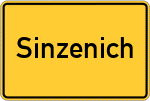 Place name sign Sinzenich