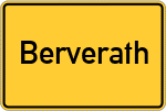 Place name sign Berverath