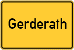 Place name sign Gerderath