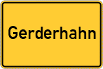 Place name sign Gerderhahn