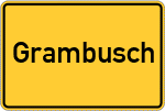 Place name sign Grambusch, Kreis Erkelenz