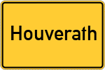 Place name sign Houverath, Kreis Erkelenz