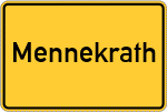 Place name sign Mennekrath