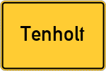 Place name sign Tenholt