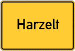 Place name sign Harzelt
