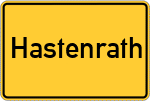 Place name sign Hastenrath