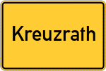 Place name sign Kreuzrath