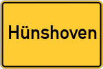 Place name sign Hünshoven