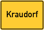 Place name sign Kraudorf