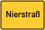 Place name sign Nierstraß