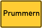Place name sign Prummern