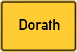 Place name sign Dorath, Rheinland