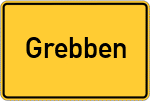 Place name sign Grebben, Rheinland