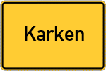 Place name sign Karken