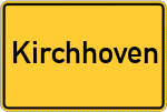 Place name sign Kirchhoven, Selfkantkreis