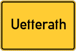 Place name sign Uetterath