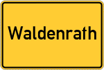 Place name sign Waldenrath