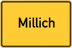 Place name sign Millich