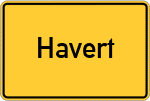 Place name sign Havert