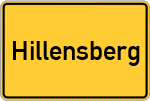 Place name sign Hillensberg