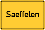 Place name sign Saeffelen