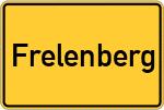 Place name sign Frelenberg