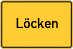 Place name sign Löcken