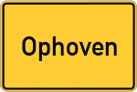 Place name sign Ophoven